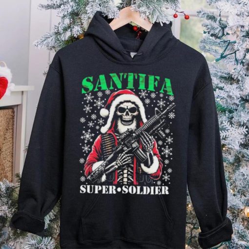 Santifa Super Soldier Santa Claus gun Christmas 2023 Shirt