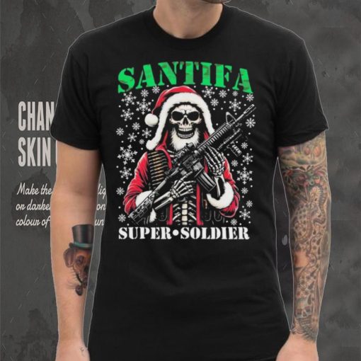 Santifa Super Soldier Santa Claus gun Christmas 2023 Shirt