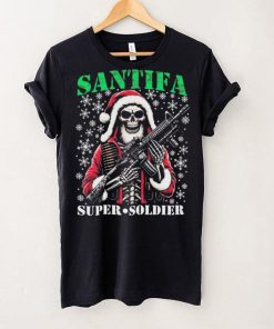 Santifa Super Soldier Santa Claus gun Christmas 2023 Shirt