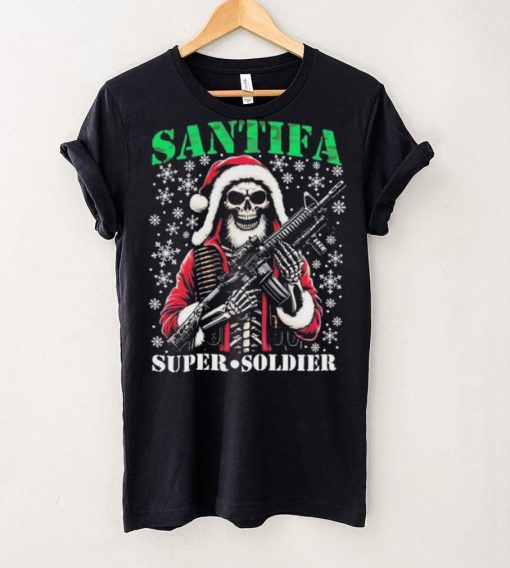 Santifa Super Soldier Santa Claus gun Christmas 2023 Shirt