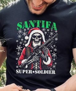 Santifa Super Soldier Santa Claus gun Christmas 2023 Shirt