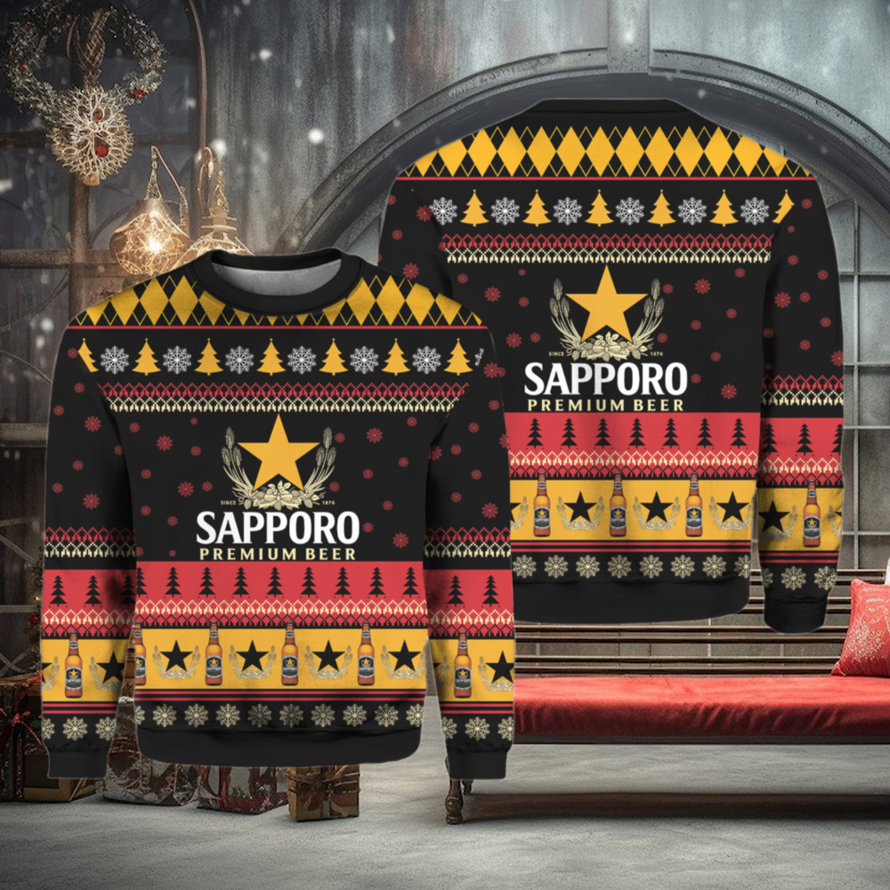 Sapporo Beer Ugly Christmas Sweater Sapporo Beer Ugly Christmas Sweater