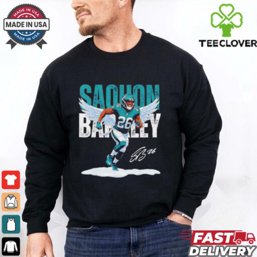Saquon Barkley 26 Philadelphia Eagles football signature shirt