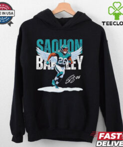 Saquon Barkley 26 Philadelphia Eagles football signature shirt