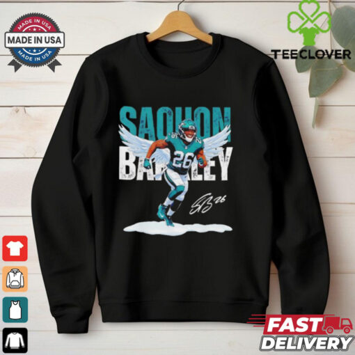 Saquon Barkley 26 Philadelphia Eagles football signature shirt