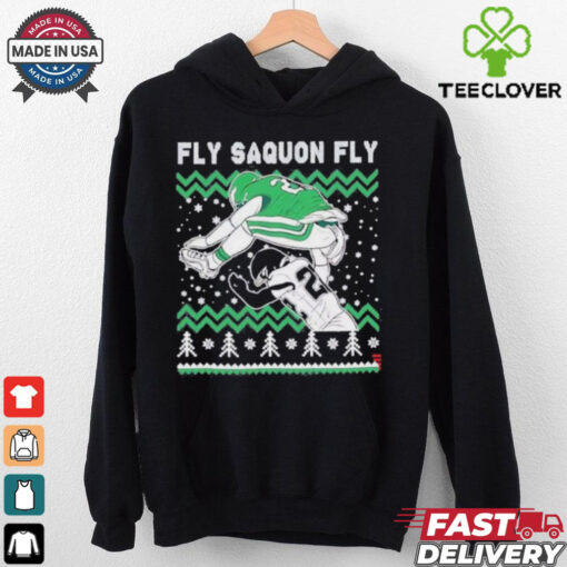 Saquon Barkley Fly Saquon Fly Jump Hurdle Backwards Christmas T Shirt