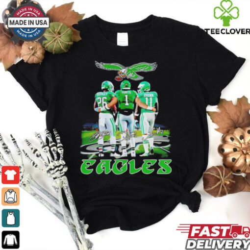Saquon Barkley Jalen Hurts AJ Brown Philadelphia Eagles signature shirt