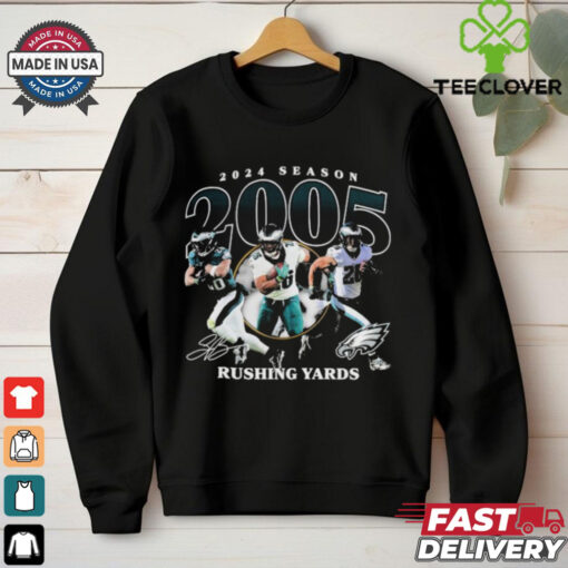 Saquon Barkley Philadelphia Eagles 2024 Season 2005 Rushing Yards Philly Signature T Shirt