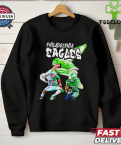 Saquon Barkley Philadelphia Eagles Graphic NFL Shirt, featuring a dynamic design showcasing Saquon Barkley in his Philadelphia Eagles gear. Perfect for fans who support Barkley and the Eagles, combining his powerful presence with a bold NFL graphic.