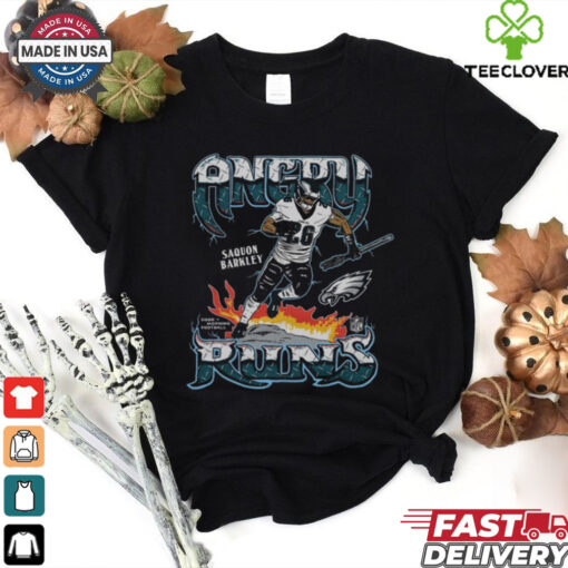 Saquon Barkley Philadelphia Eagles Homage Angry Runs Player Graphic Tri Blend T Shirt