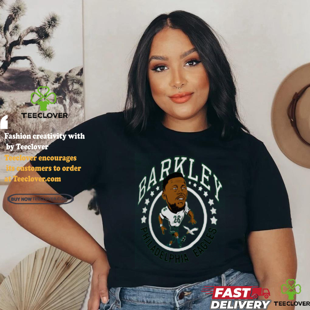 Saquon Barkley Philadelphia Eagles Homage Caricature Player Tri Blend T Shirt Saquon Barkley Philadelphia Eagles Homage Caricature Player Tri Blend T Shirt