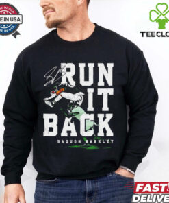 Saquon Barkley Philadelphia Eagles NFL football run it back vintage shirt