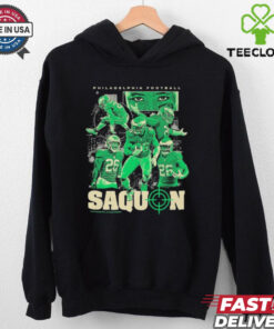 Saquon Barkley Philadelphia Eagles Philly Hunting Eyes Fly Collage T shirts