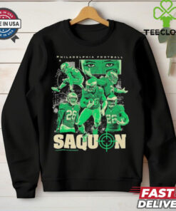 Saquon Barkley Philadelphia Eagles Philly Hunting Eyes Fly Collage T shirts