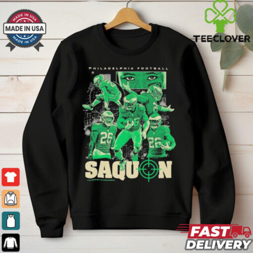Saquon Barkley Philadelphia Eagles Philly Hunting Eyes Fly Collage T shirts