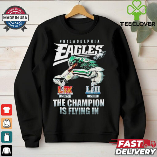 Saquon Barkley Philadelphia Eagles Philly The Champions Is Flying In Super Bowl LII Super Bowl LIX 2025 T shirts