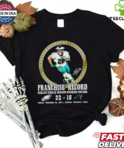 Saquon Barkley franchise record Eagles single season rushing record T shirt