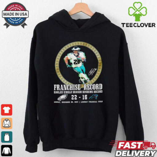 Saquon Barkley franchise record Eagles single season rushing record T shirt