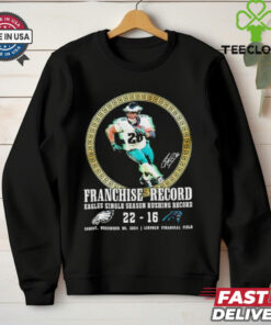 Saquon Barkley franchise record Eagles single season rushing record T shirt