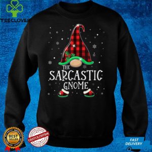 Sarcastic Gnome Buffalo Plaid Matching Christmas 2021 Pajama T Shirt