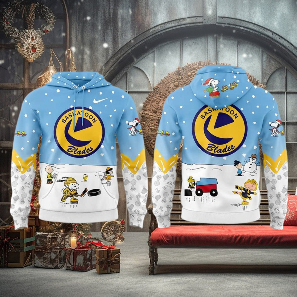Saskatoon Blades Peanuts & Snoopy Night For Fans Limited Edition Hoodie Cap Saskatoon Blades Peanuts & Snoopy Night For Fans Limited Edition Hoodie Cap
