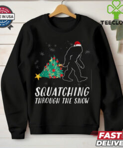 Sasquatch Christmas Shirt Funny Bigfoot Costume Xmas Gift T Shirt Recovered