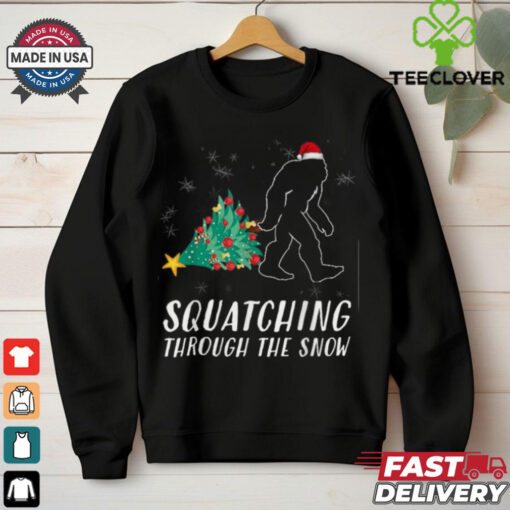 Sasquatch Christmas Shirt Funny Bigfoot Costume Xmas Gift T Shirt Recovered