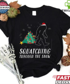 Sasquatch Christmas Shirt Funny Bigfoot Costume Xmas Gift T Shirt Recovered