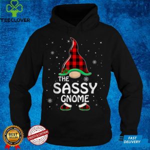 Sassy Gnome Buffalo Plaid Matching Family Christmas Pajama T Shirt 4