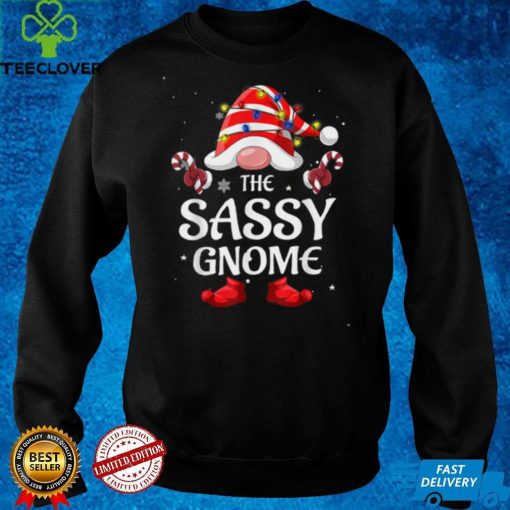 Sassy Lover Gnome Buffalo Plaid Matching Family Christmas T Shirt
