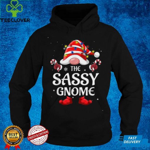 Sassy Lover Gnome Buffalo Plaid Matching Family Christmas T Shirt