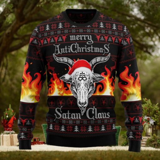 Satan Claus Merry Hail Satanic Ugly Christmas Sweater Thankgiving Gift Men Women