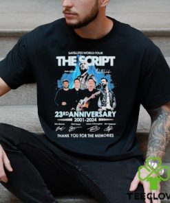 Satellites World Tour The Script 23rd Anniversary 2001 2024 Thank You For The Memories T Shirt