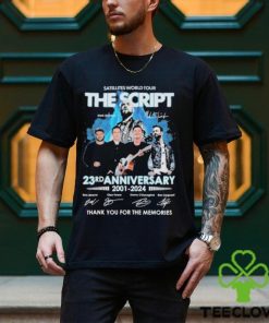 Satellites World Tour The Script 23rd Anniversary 2001 2024 Thank You For The Memories T Shirt