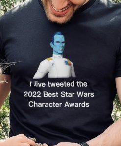 Satin Thrawn I live tweeted the 2022 best Star Wars character Awards shirt