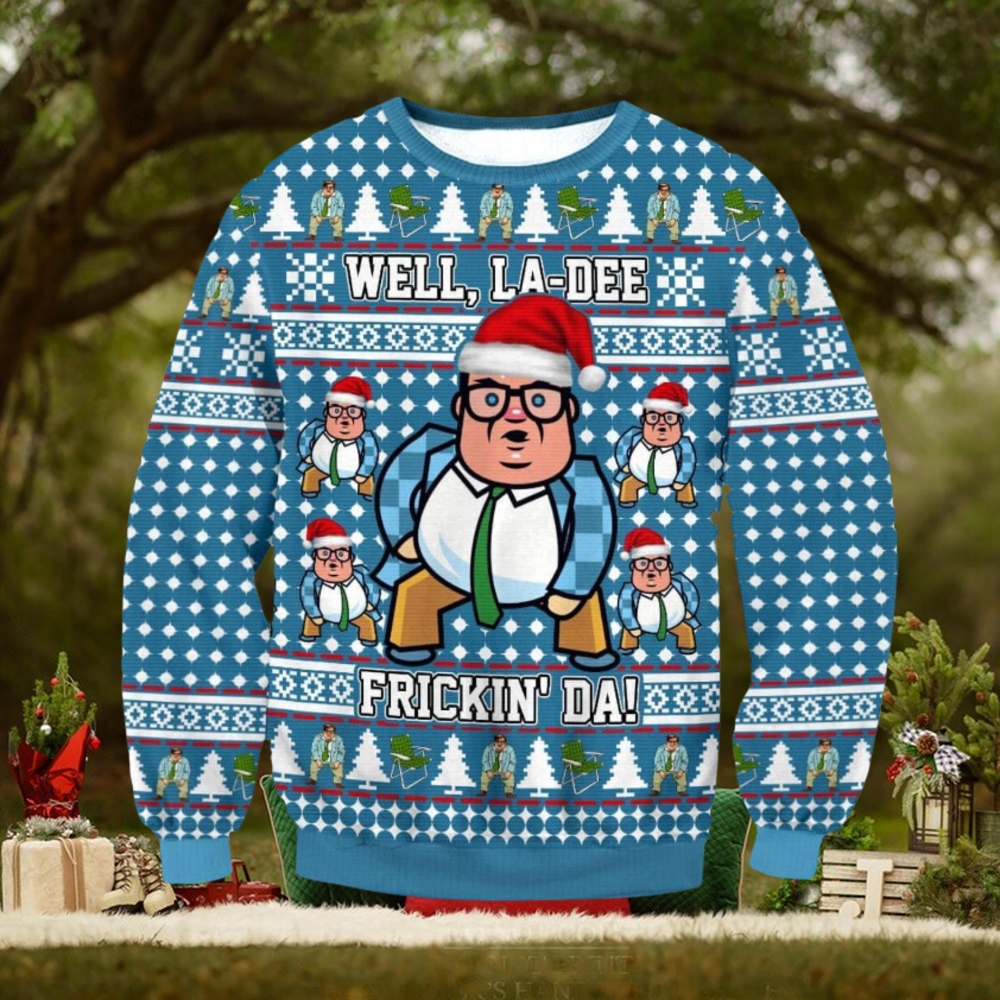Saturday Night Live Matt Foley Well La Dee Frickin Da Ugly Christmas Sweater Christmas Gift Bule Saturday Night Live Matt Foley Well La Dee Frickin Da Ugly Christmas Sweater Christmas Gift Bule