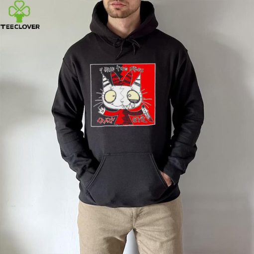 Satuwn Cat I have two sides crazy evil art shirt