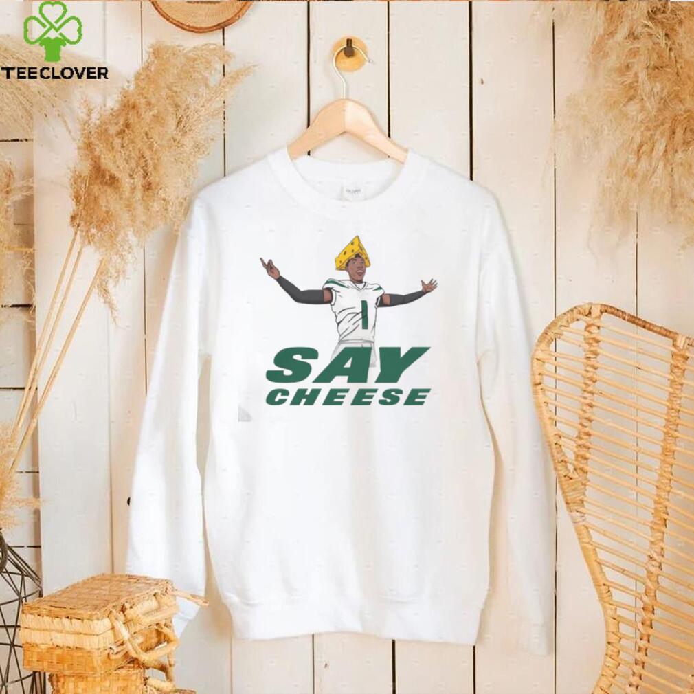 Sauce Gardner New York Jets Say Cheese T Shirt Sauce Gardner New York Jets Say Cheese T Shirt