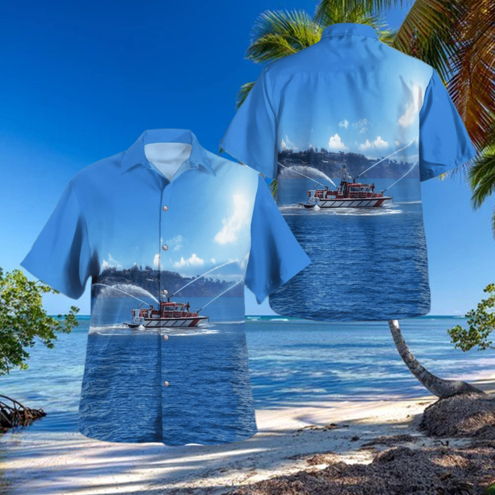 Sausalito California Sausalito Southern Marin Fire department Fireboat Liberty Button Up Hawaiian Shirt Beach Gift Sausalito California Sausalito Southern Marin Fire department Fireboat Liberty Button Up Hawaiian Shirt Beach Gift