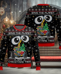 Save The Planet Plant A Christmas Tree Wall E Ugly Sweater