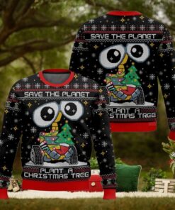 Save The Planet Plant A Christmas Tree Wall E Ugly Sweater