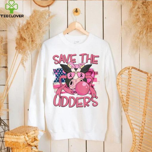 Save The Udders Breast Cancer Awareness Warrior Cow T Shirt