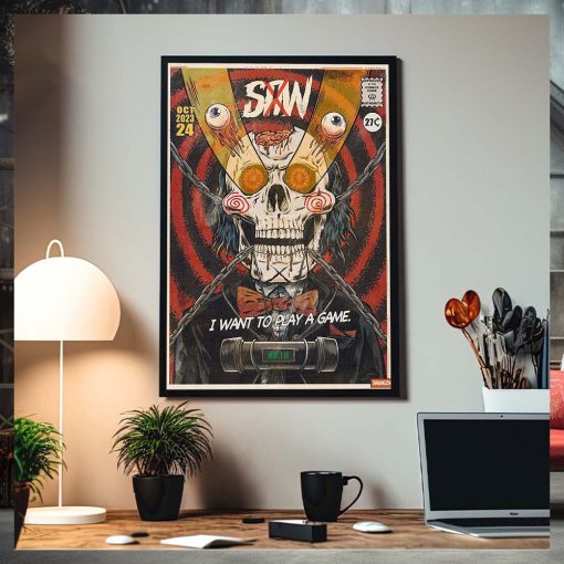 Saw X I Want To Play A Game Comic Style Home Decor Poster Canvas