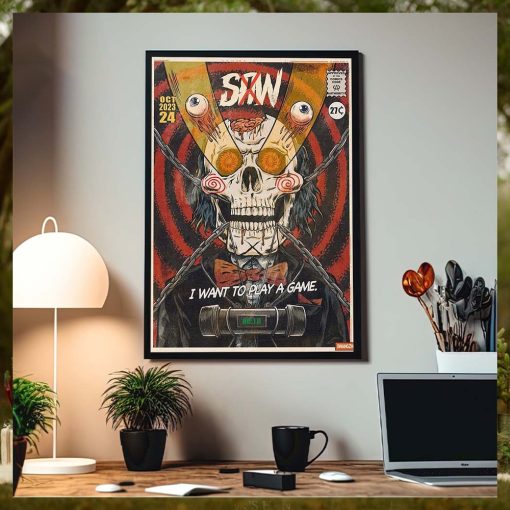 Saw X I Want To Play A Game Comic Style Home Decor Poster Canvas