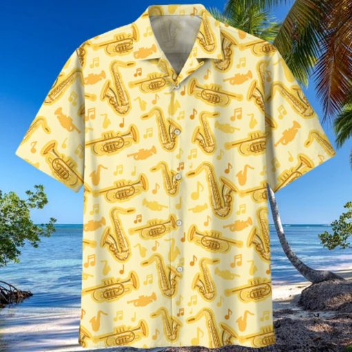 Saxophone Yellow Nice Design Unisex Hawaiian Shirt For Men And Women Dhc17062426