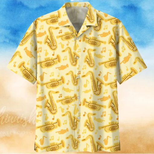 Saxophone Yellow Nice Design Unisex Hawaiian Shirt For Men And Women Dhc17062426