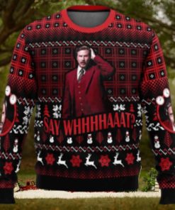 Say Whhhhaaat Anchorman Ugly Christmas Sweater