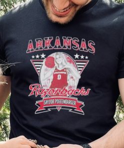 Saylor Poffenbarger Arkansas Razorbacks jump shot shirt