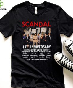 Scandal 11st anniversary 2012 2023 thank you for the memories signatures shirt