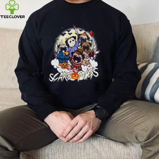 Scare pugs dog horror characters Halloween t hoodie, sweater, longsleeve, shirt v-neck, t-shirt